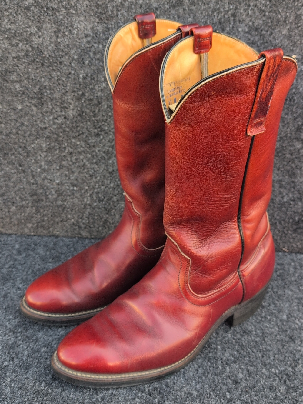 Vintage Red Wing Pecos Boots Men 11D Red Brown Cowboy Western 14in Rockabilly